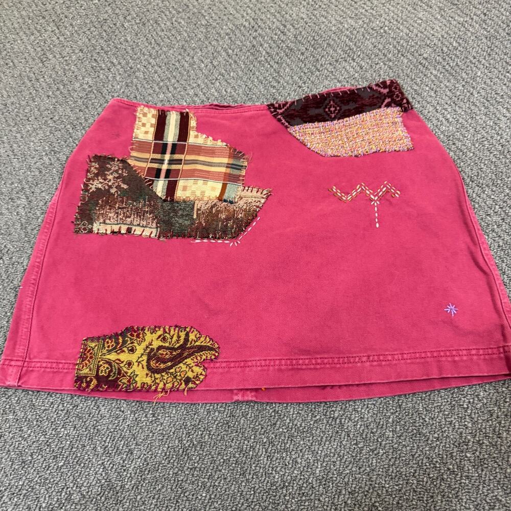 Outlander Skirt Girls Medium Pink Patches Size L 12-14